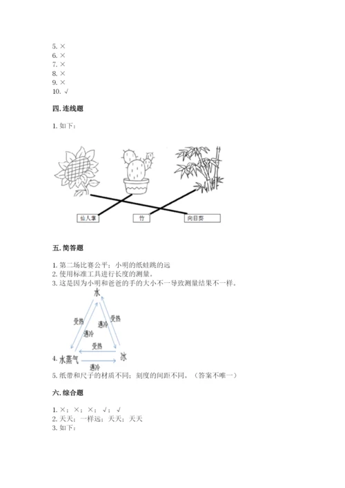 教科版一年级上册科学期末测试卷含答案【培优b卷】.docx