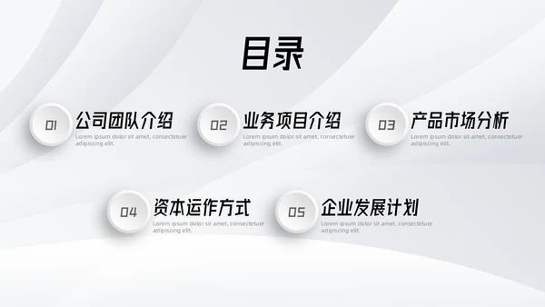 微粒体商业计划书PPT模板