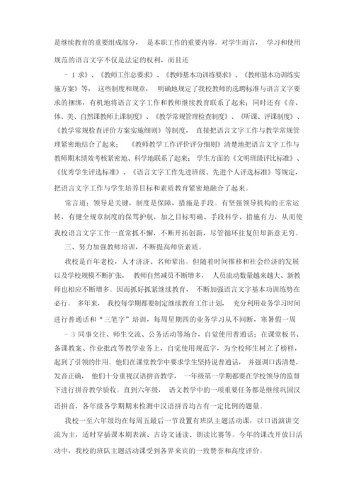语言文字自查报告.docx