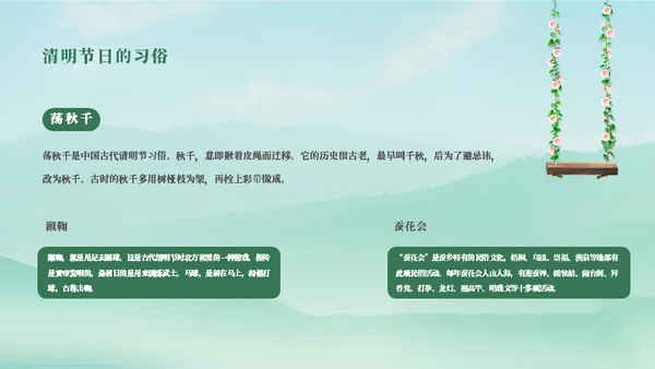 清明节日介绍主题通用PPT模板