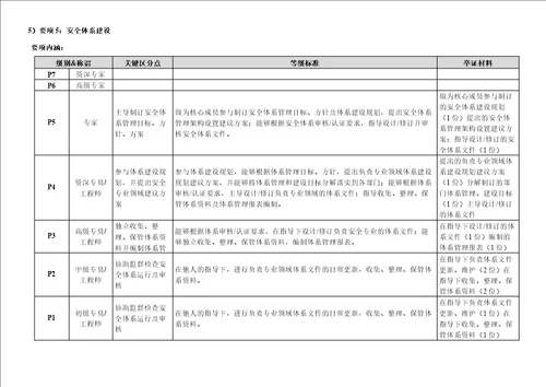 “EHS安全P序列任职资格等级标准   修改技能标准版1
