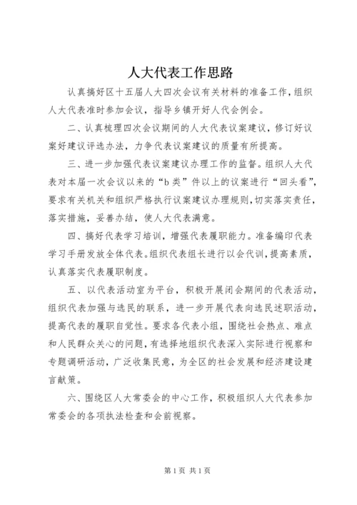 人大代表工作思路精编.docx