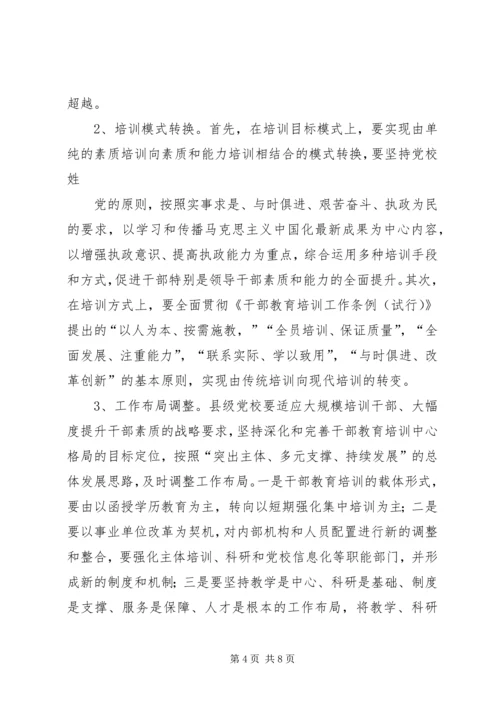 对新时期县级党校工作的思考.docx