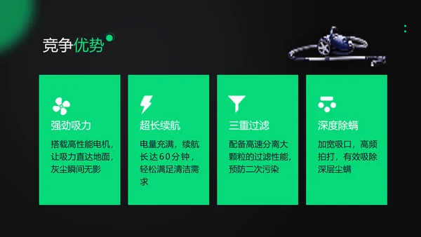 时尚创意深绿色电商产品介绍