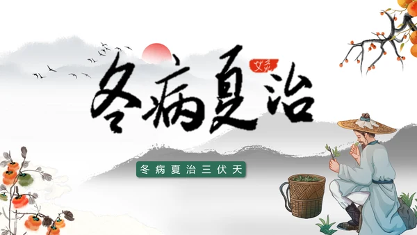 冬病夏治中医康养理疗通用PPT课件模板