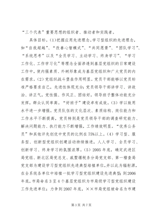 市国税局建设学习型党组织三年规划.docx