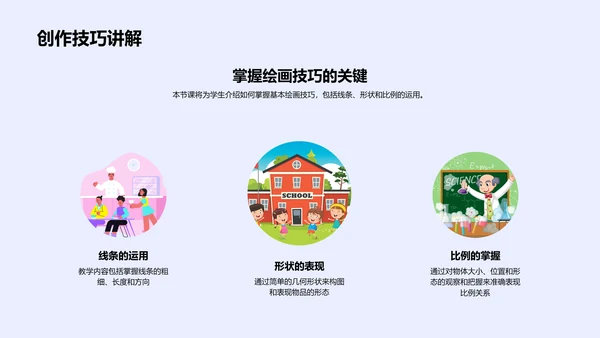 美术课程设计解析PPT模板