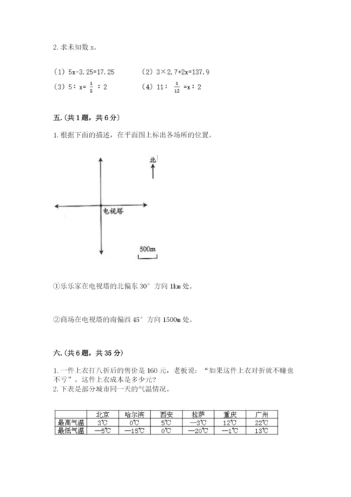 沪教版六年级数学下学期期末测试题【考点梳理】.docx