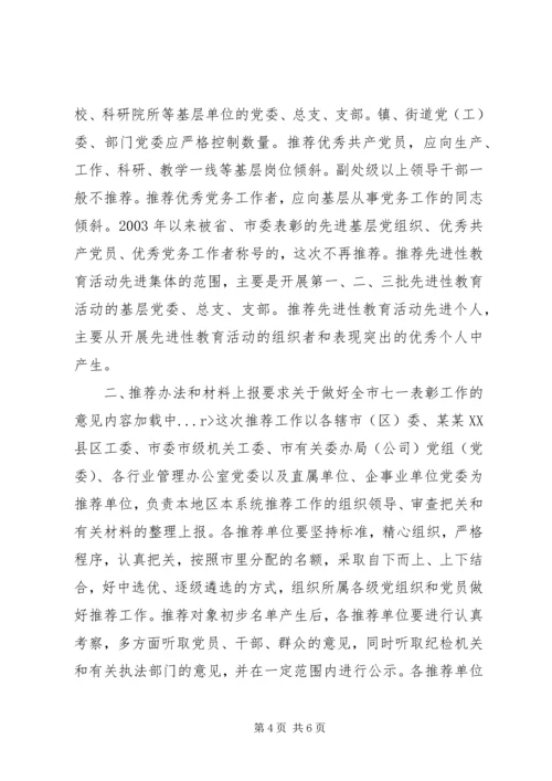 关于做好全市七一表彰工作的意见 (4).docx