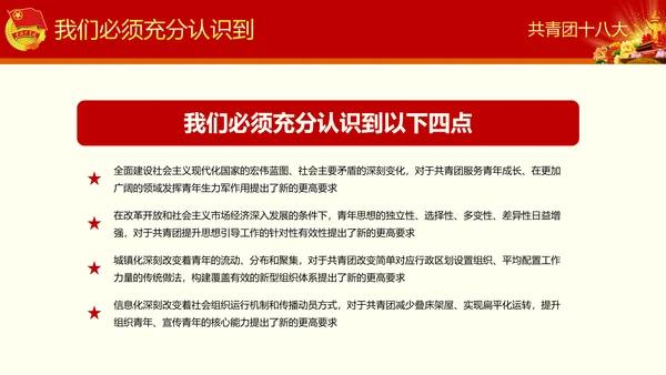 中国共青团十八大精神学习解读PPT模板