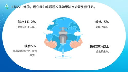 自来水公司节约用水主题班会通用PPT模板