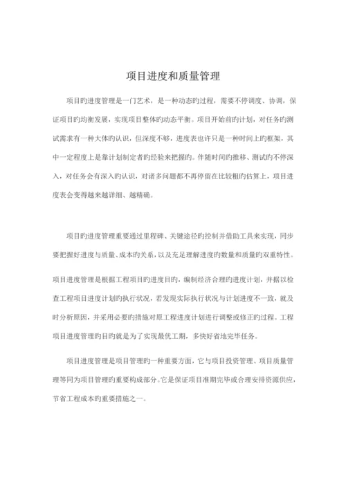 项目进度和质量管理.docx