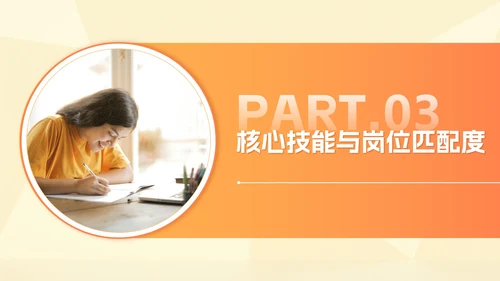 橙黄色渐变大学生实习自我介绍PPT模板