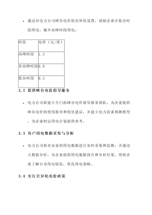 企业峰谷电价调整方案