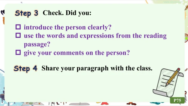 Unit4 Developing ideas （Reading for Writing）(Writi