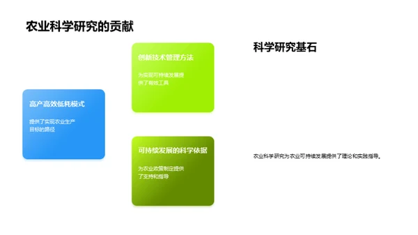 农业科学引领可持续农业