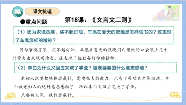 统编版四年级语文下册单元复习第六单元（复习课件）