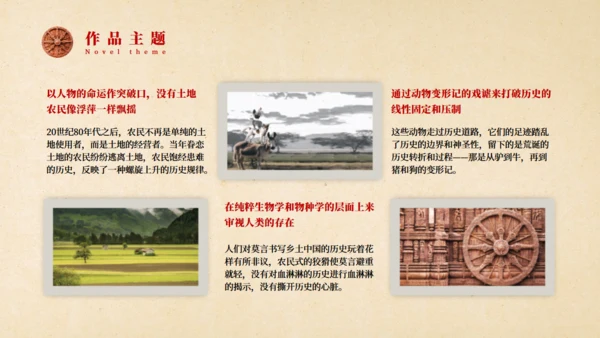 莫言作品《生死疲劳》通用PPT模板