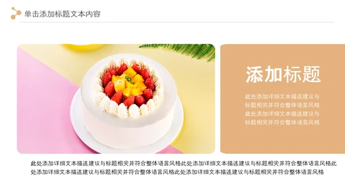 甜品蛋糕美食甜点下午茶动态PPT模板