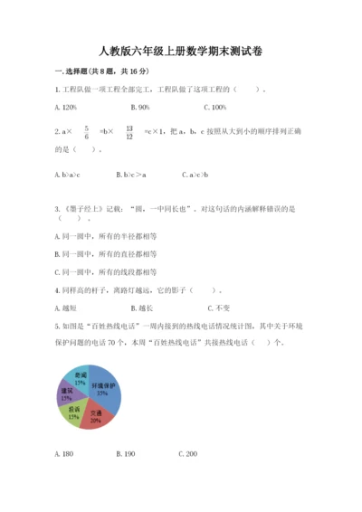 人教版六年级上册数学期末测试卷【新题速递】.docx