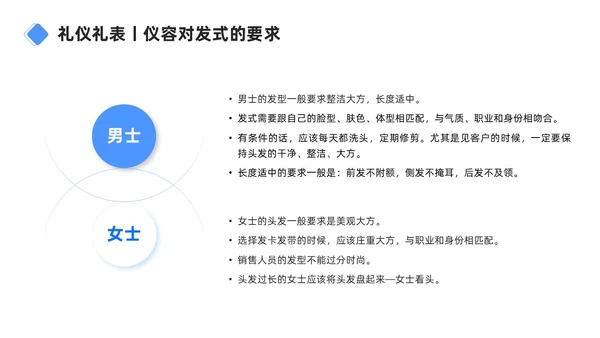 蓝色商务简约职场礼仪之销售礼仪培训PPT模板