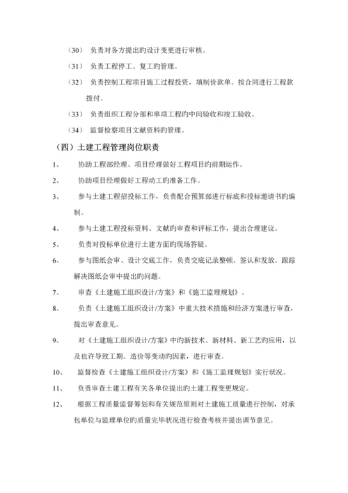 关键工程部岗位基本职责与管理新版制度.docx