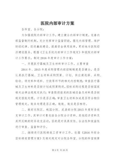 医院内部审计方案.docx