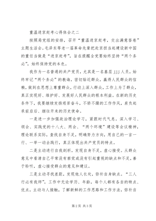 重温进京赶考心得体会范文.docx