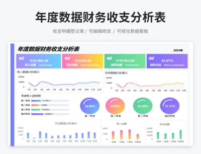 年度数据财务收支分析表