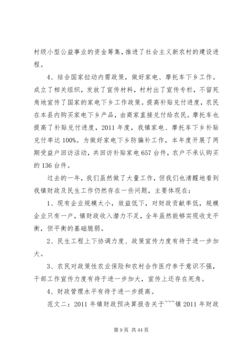 乡镇财政预决算报告.docx