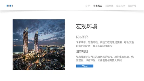 蓝色简约风建筑地产营销宣传方案
