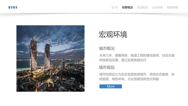 蓝色简约风建筑地产营销宣传方案