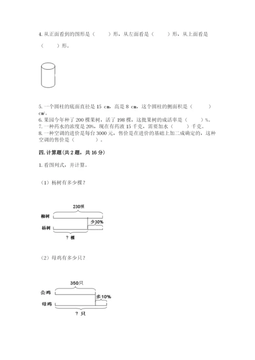 苏教版六年级下册数学期中测试卷及参考答案【满分必刷】.docx