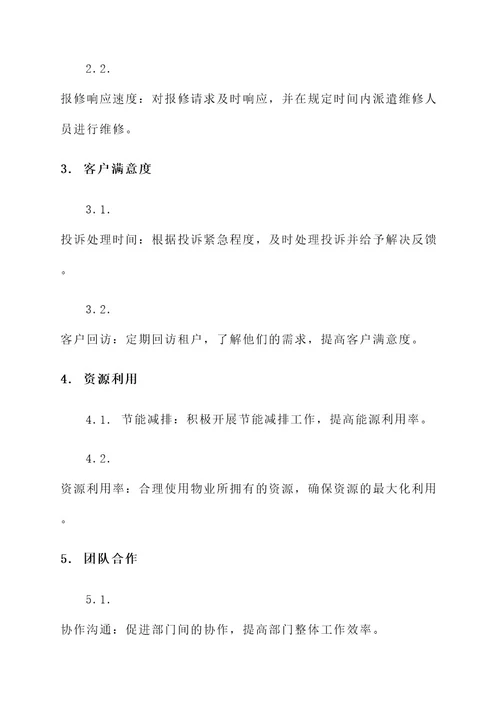 物业公司部门考核方案