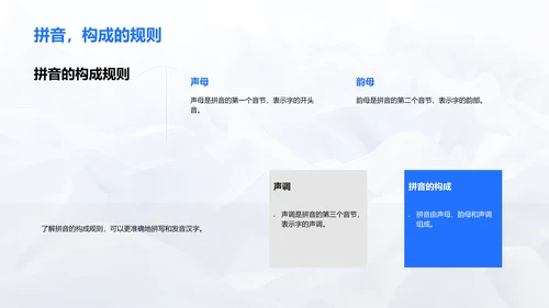 拼音学习与运用课件PPT模板