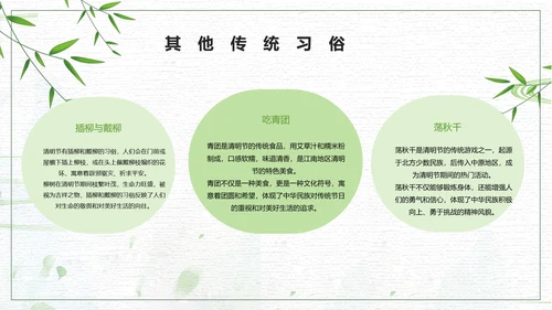 小清新清明踏青ppt模板