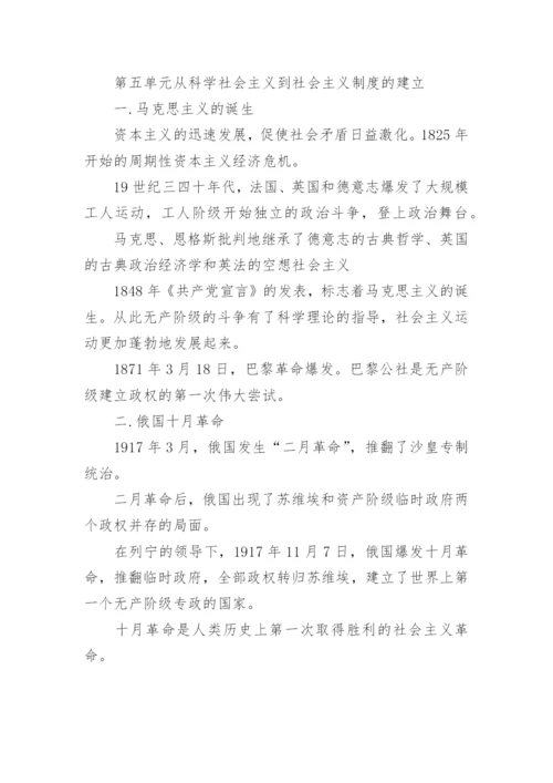 高一历史上学期重要知识点.docx