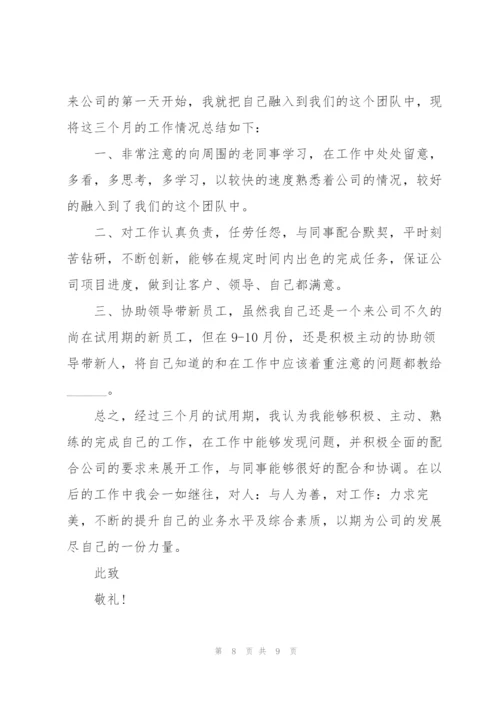 个人转正述职报告范文.docx