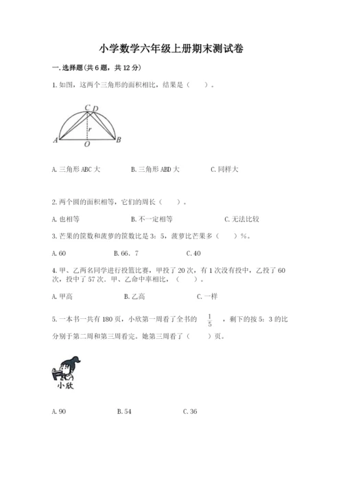 小学数学六年级上册期末测试卷附完整答案【典优】.docx