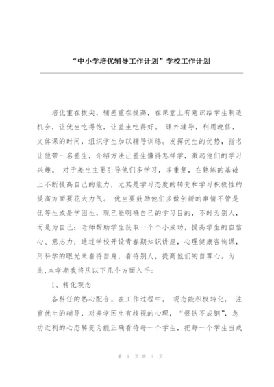 “中小学培优辅导工作计划”学校工作计划.docx