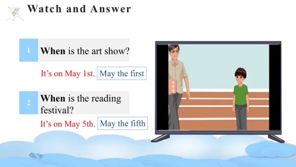 Unit 4 When is the art show Part A Let's talk课件（46