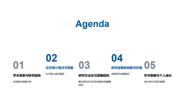 博士论文开题报告，蓝色背景通用PPT模板