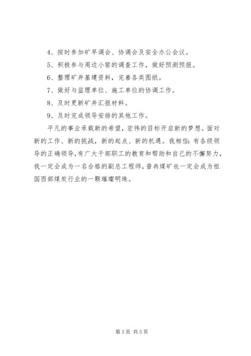 煤矿副总工程师的XX年工作计划.docx