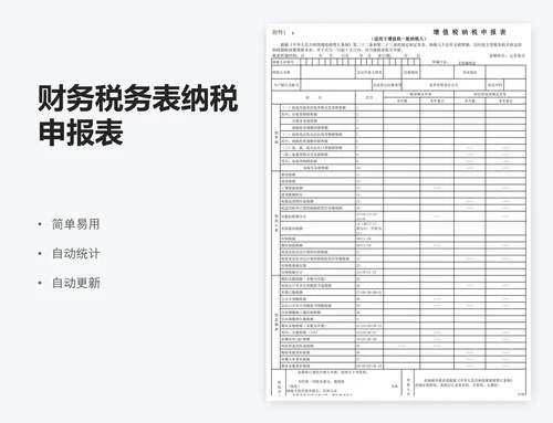 财务税务表纳税申报表