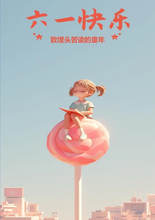 六一快乐卡通节日海报