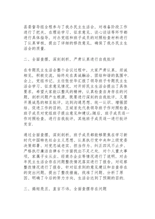 民主生活会情况总结.docx