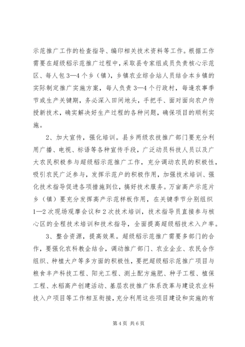 超级稻示范推广实施方案.docx