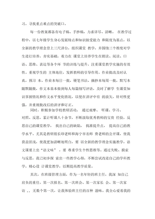 教师试用期个人总结及自我鉴定