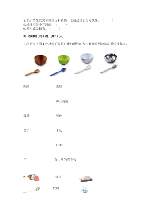 教科版小学二年级上册科学期末测试卷（典优）.docx