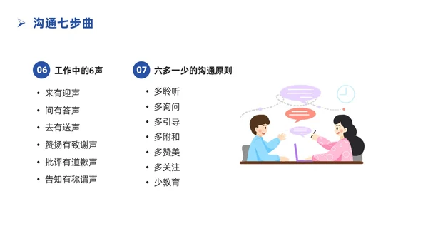 蓝色简约插画银行服务礼仪培训PPT银行培训PPT